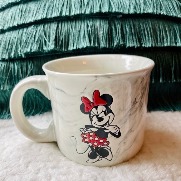 Disney Mickey & Minnie Doublesided Ceramic Marble Glazed Coffee Tea mug NEW - Picture 1 of 3